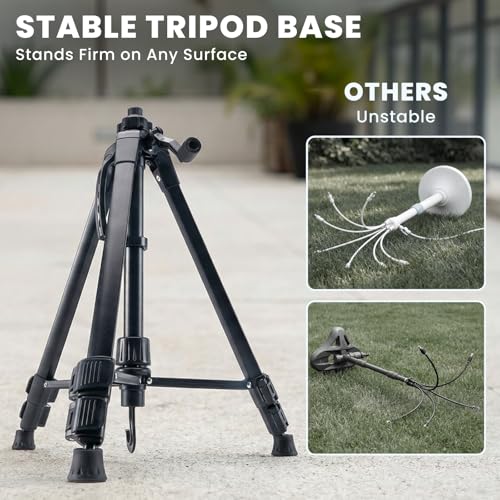 Standing Misters for Outside Patio, 4.8FT Adjustable Height | Tripod Base, 26FT Misting Hose, Portable Misting System For Backyard Tanning, Pool, BBQ Cooling & Garden Watering