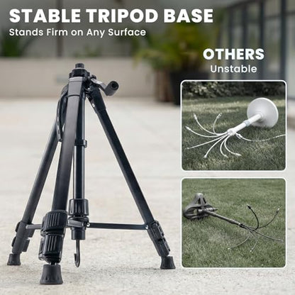 Standing Misters for Outside Patio, 4.8FT Adjustable Height | Tripod Base, 26FT Misting Hose, Portable Misting System For Backyard Tanning, Pool, BBQ Cooling & Garden Watering
