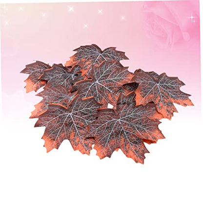 Wakauto 12pcs Maple Leaf Litter for Reptile Terrarium Reusable Pet Habitat Decor for Snakes Lizards Turtles Spiders Cage Accessories
