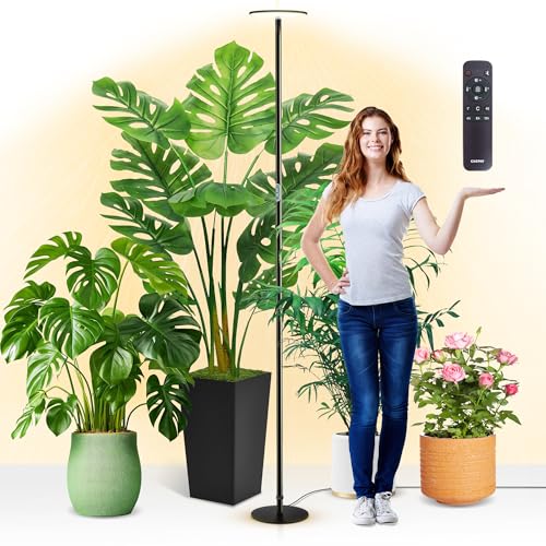 Grow Lights, 85" Full Spectrum Plant Light for Indoor Plants, 4/8/12H Timer, 40W Grow Lamp, 10 Dimmable Brightness, Height Adjustable, Ideal for Large Tall Plants - color: 2300-6500K, 4/8/12 Timer, Remote
