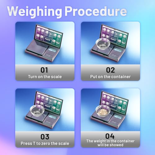 Digital Pocket Scale, 500g by 0.01g, Precision Gram Scale with Tare Scale Feature, 6 Units, Small Ounce Scale for Jewelry, Powder, Coins, Herb, Mini Scale with Battery - color: Green