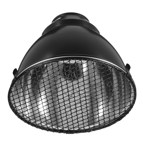 Reptile Heat Lamp Cover Anti-Scald Dome Light Guard Aluminum Heat Lamp Protector for Turtle Lizard Snake Breeding Boxes with Mesh Cover
