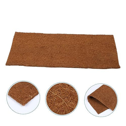 POPETPOP Natural Coconut Fibre Reptile Carpet Mat Tortoise Carpet Pad for Bearded Dragon Turtle Insulation Mat