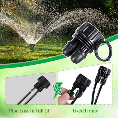 3/4'' to1/4'' Drip Irrigation Hose Adapter,Drip Tubing to Faucet | 2 Way 3/4" Faucet Adapter to 1/4" Irrigation tubing, 3/4"Garden Faucet to 1/4 Irrigation Tubing for Garden Irrigation System - size: 2 Way Hose 3/4" to 1/2"