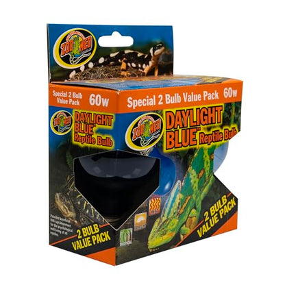 Zoo Med (3 Boxes) 2-Pack Daylight Blue Reptile Bulb, 60-watt - 6 Bulbs Total