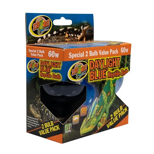 Zoo Med Daylight Blue Reptile Bulb - 60 Watt 2 Bulb Value Pack - size: 60 Watts (2 CT)