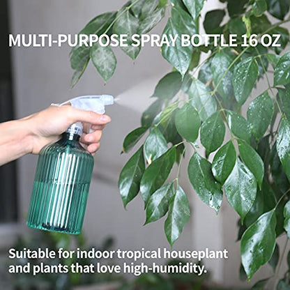 ONEDONE Watering Can Indoor Plants - Plant Watering Can 34 OZ, Long Spout Small Watering Can for House Plants Garden Potted Flowers with Spray Bottle, Squeeze Bottle Green - color: Green