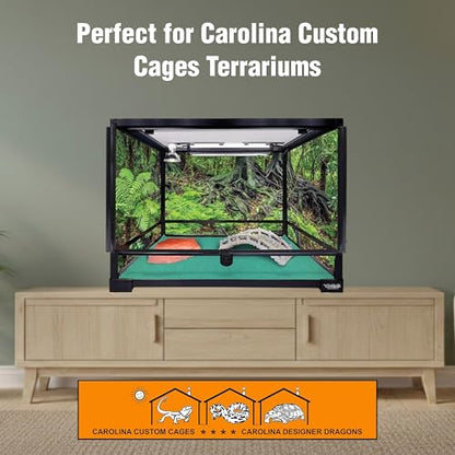 T5HO Single 12” UVB Reptile Light Fixture 15w, Bearded Dragon and Reptile Terrarium Light Fixture