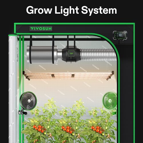 VIVOSUN VSFL3000 300W LED Grow Light Foldable 4-Bar Dimmable Full Spectrum | UR/FR supplemental wavelengths enhance vegetative and flowering stages - size: 3x3