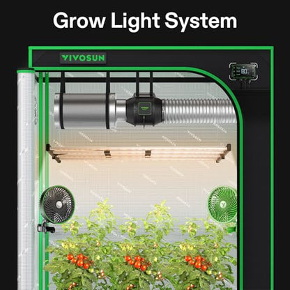 VIVOSUN VSFL3000 300W LED Grow Light Foldable 4-Bar Dimmable Full Spectrum | UR/FR supplemental wavelengths enhance vegetative and flowering stages - size: 3x3