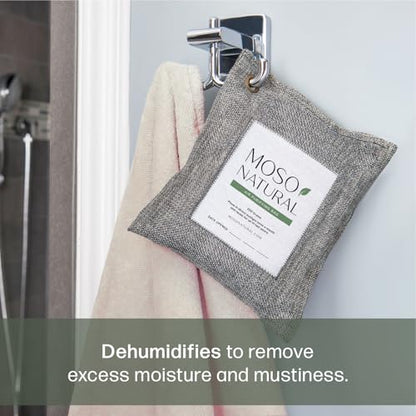 Moso Natural Air Purifying Bag 200g, Charcoal Odor Absorber, Car Odor Eliminator & Closet Deodorizer for Home & Pet, Lasts 2 Years, Unscented Bamboo Charcoal Bags, HGTV Editors' Pick - style: 200g (1 Pack)