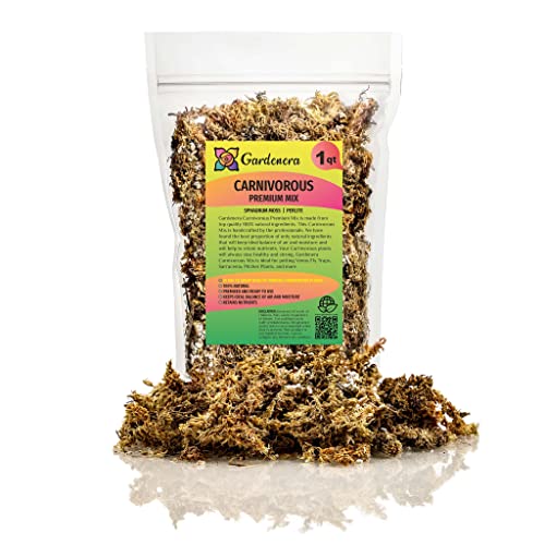 Sphagnum Moss Potting Mix for Carnivorous Plants, Moss and Perlite Blend for Potting Venus Fly Traps, Sarracenia, Pitcher Plants - 75% Sphagnum Moss + 25% Perlite - Made in USA - 3 Quart - color: CARNIVOROUS PLANT SOILLESS MIX, size: 3 Quart