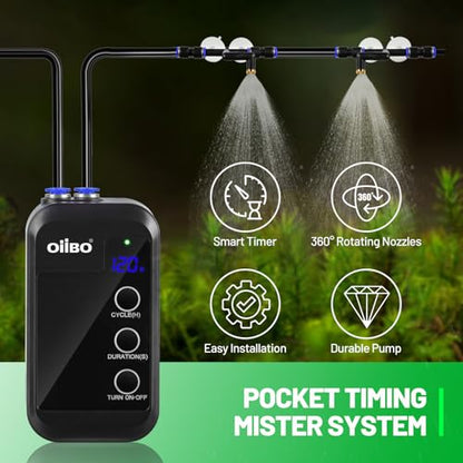 Reptile Mister, Reptile Humidifier Rainforest Spray System with Adjustable Spray Nozzles, Mini Automatic Misting System for Reptile Amphibians