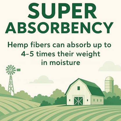 Hemp Bedding – Low Dust, Super Absorbent, Natural Odor Control, Eco-Friendly for Chicken Coops, Rabbits, Horses & Reptiles, 33 lb (Pack of 1) - size: 33 Pounds (Pack of 1)