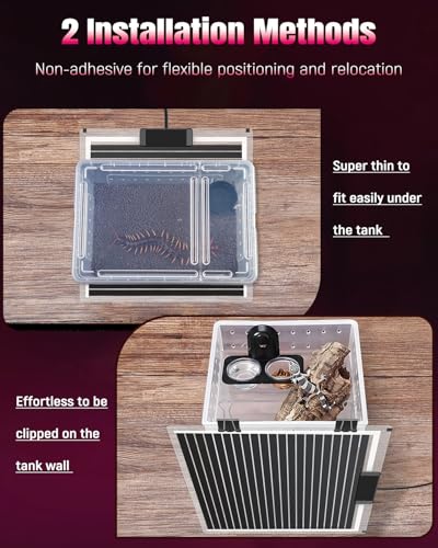 Pawfly 28 W Reptile Heat Pad 11 x 11 Inch Reptile Heating Pad Under Tank Terrarium Safe Fast Heating Mat Heat Mat for Turtles Frogs Snakes Lizards Geckos Hermit Crabs Spiders & Other Reptiles - size: 28W ( 11 x 11 Inch)