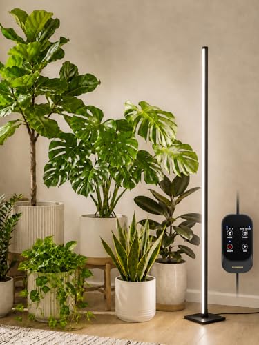 Vertical Grow Light for Indoor Plants, 60in LED Standing Lamp | 36W Full Spectrum Plant Lights with Auto Timer, 268 LEDs Dimming and 3 Light Modes for Wide Coverage Area in Indoor Gardens - size: 60 IN