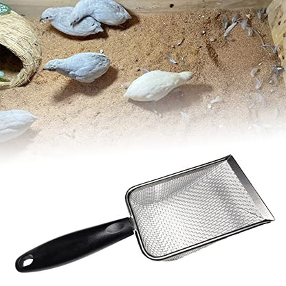 Reptiles Sand Scooper Stainless Steel Fine Mesh Terrarium Substrates Litter Substrates Scooper