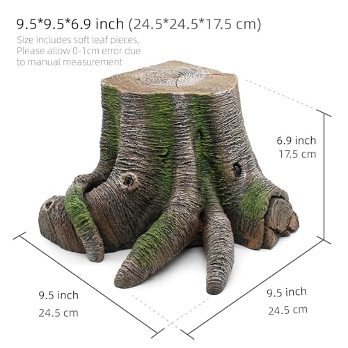 Large Bearded Dragon Basking Platform, Reptile Tank Accessories Hollow Tree Climing Ramp for Leopard Crested Gecko Lizard Turtle