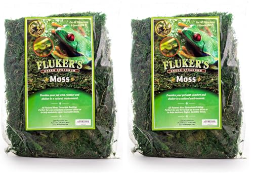 Fluker's Green Reptile Terrarium Moss, 8,Quart, Black (Pack of 2) - size: 8-Quart (Pack of 2)