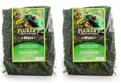 Fluker's Green Reptile Terrarium Moss, 8,Quart, Black (Pack of 2) - size: 8-Quart (Pack of 2)
