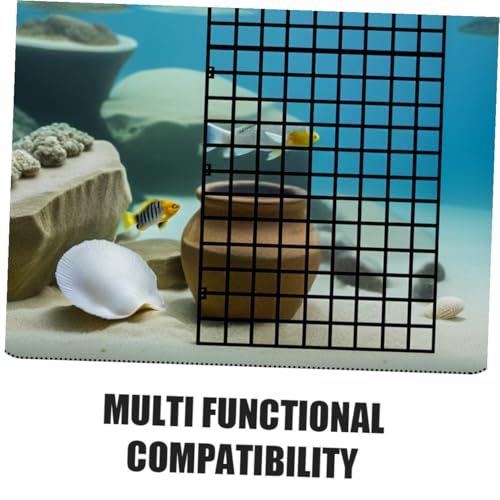 4 Pack Aquarium Divider Panel with Suction Cups Black Lattice Plate for Fish Tank Separation and Breeding Easy to Install Versatile Aquarium Supplies