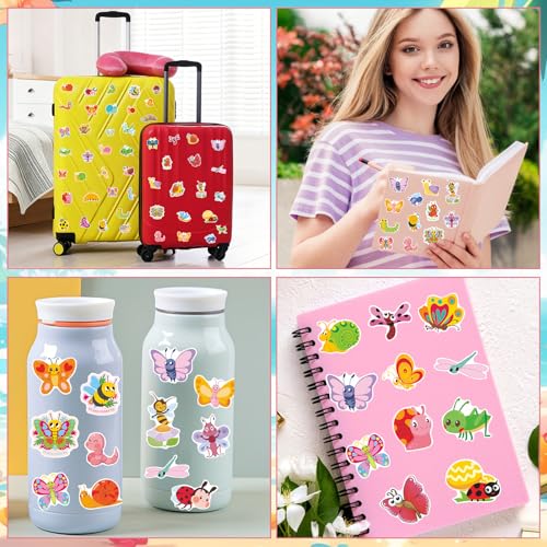 462Pcs Insect Stickers, Self Adhesive Insect Decorations Sticker Bulk Bee Ladybug Stickers for Scrapbooks Envelopes Cards Gifts Crafts Decor Classroom Rewards - style: Insect Bee