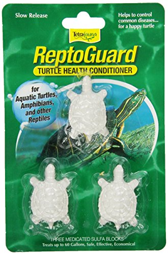 PENN-PLAX Turtle Topper Basking Platform with TetraFauna ReptoGuard Turtle Health Conditioner Blocks, 3 Count