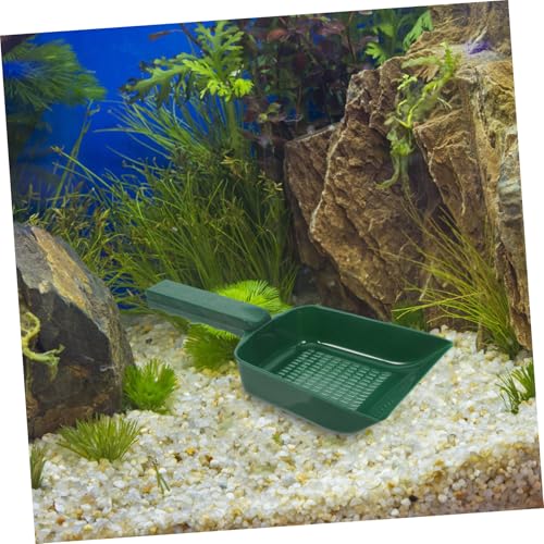 BESPORTBLE Aquarium Gravel Scoop Fish Tank Water and Sand Shovel Reptile Poop Scooper Small Portable Tool for Cleaning Tank Handheld Plastic Bucket Shovel