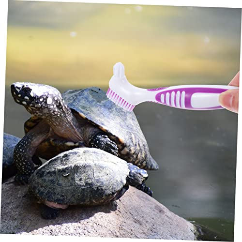 ORFOFE 4pcs Portable Turtle Care Cleaning Brace Brush for Tortoise Shell Cleaning