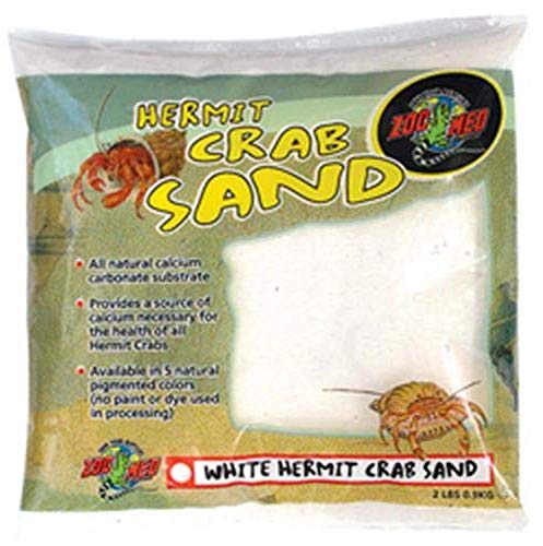 Zoo Med Hermit Crab Calcium Sand Substrate, 2 Pounds (White) - size: 2 lbs