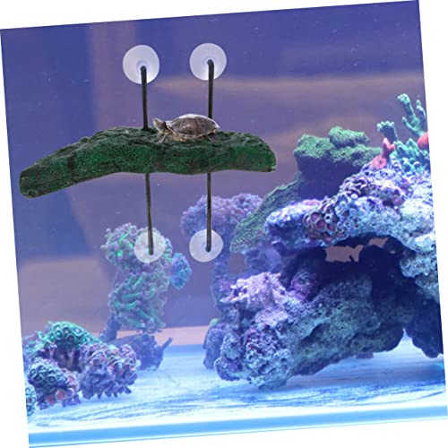 POPETPOP 1 Set Turtle Basking Platform Reptile Tank Accessory for Water Turtles Frogs and Lizards Suction Cup Design for Easy Installation Multi Functional Crawling and Sunbathing Area