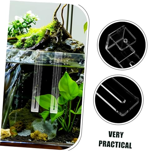 Toyvian 2pcs Aquarium Hangers Kit Plant Holder Hooks for Fish Tank Reptile Basking Station Terrarium Supplies Easy to Install
