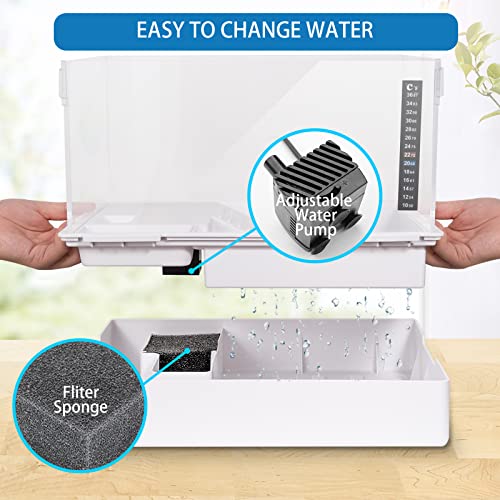 BETAZOOER Large Acrylic Turtle Tank Water Filter Reptile 23"×13.5"×10" - size: Large(Acrylic)