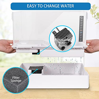 BETAZOOER Large Acrylic Turtle Tank Water Filter Reptile 23"×13.5"×10" - size: Large(Acrylic)
