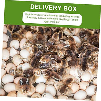 Toddmomy 16-Compartment Reptile Egg Incubator Tray 2-Pack Hatching Box for Gecko and Lizard Eggs Sturdy Plastic Breeding Box for PET Reptile Supplies