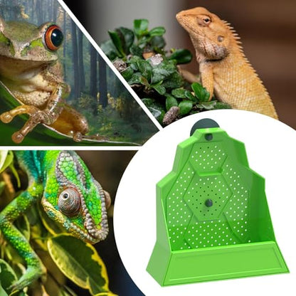 Reptile Feeder Reptile Feeding Dish | Tank Accessories, Anti-Escape Hunting Bowl for Chameleon Frog Snake Spider Amphibian Tortoise Gecko