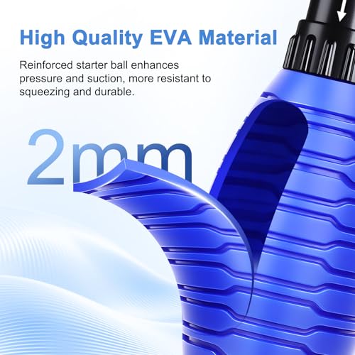 fishkeeper Siphon Ball Pump Head Replacement, Large | 256 GPH High-Pressure Easy Siphon Vacuum Pump, Compatible with FK018 and Most Manual Aquarium Gravel Cleaners Water Changer - size: Siphon Ball (Large)