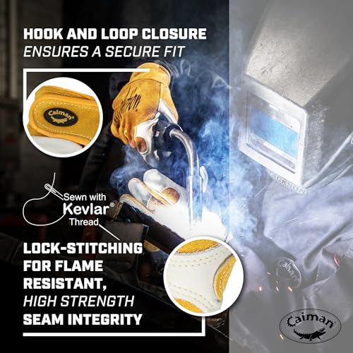 Caiman Kevlar-Seamed Multi-Task Welding Gloves 1828 - size: X-Large (Pack of 1)