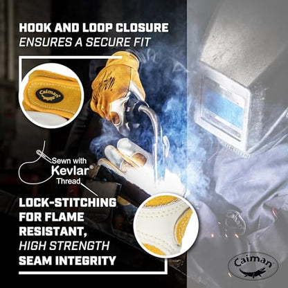 Caiman Kevlar-Seamed Multi-Task Welding Gloves 1828 - size: X-Large (Pack of 1)