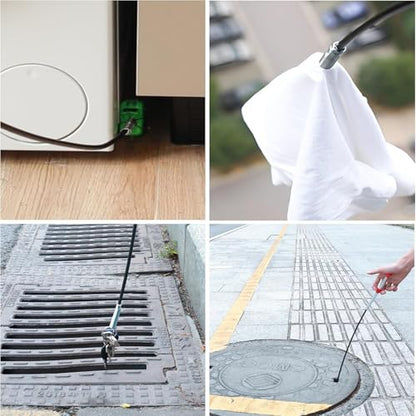 Upgraded Drain Snake, 61 inch plumbing snake，Sink Snake Drain Clog Remover for Sewer Kitchen Bathroom - style: 61IN