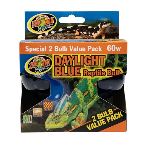Zoo Med (3 Boxes) 2-Pack Daylight Blue Reptile Bulb, 60-watt - 6 Bulbs Total