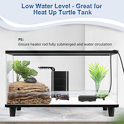 hygger Small Submersible Aquarium Heater 100W Mini Betta Fish Tank Heater with LED Display Adjustable Temperature for 10-20 Gallon Freshwater Saltwater Coral Reef Tanks - size: Medium