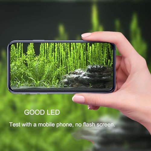 Carefree Fish Aquarium LED Light USB 5V1A RGBW 5730 Timmer 5~20Gal Fish Tank Clip Light 10 Brightness Levels 13W with USB Port (Include UL Certification Power Adapter)