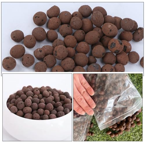 VANZACK 1bag Clay Stones for Decorative Rocks for Hydroponic Plants Bonsai and Terrariums Breathable Potting Material