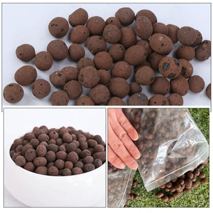 VANZACK 1bag Clay Stones for Decorative Rocks for Hydroponic Plants Bonsai and Terrariums Breathable Potting Material