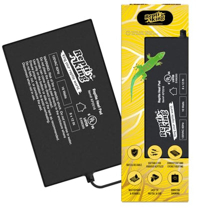 Reptile Heat Pad, 8" X 12" 16W, Heating Pad for Reptile Tank, Lizard, Snake, Bearded Dragon, Hermit Crab, Leopard Geckos Terrarium Heating Mat, Safe & Durable Heat Pad for Reptiles - size: 16W Reptile Heat Pad