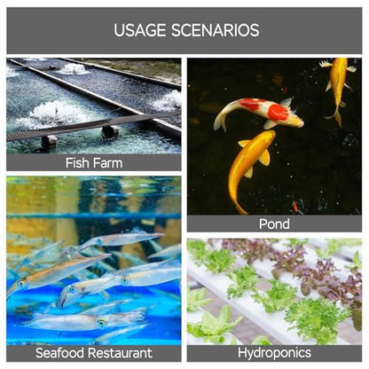 AquaMiracle Aquarium Air Pump Commercial Air Pump with Aluminum Housing, 600/1000/1200/1750GPH Fish Tank Bubbler Pond Aerator for Aquariums, Ponds, Hydroponics - style: 18W-600GPH