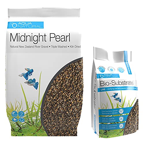 Aqua Natural Bio Substrate and Dry Substrate kit for New and existing Aquariums, Midnight (BIOKIT003) - color: Midnight