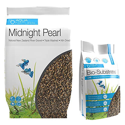 Aqua Natural Bio Substrate and Dry Substrate kit for New and existing Aquariums, Midnight (BIOKIT003) - color: Midnight