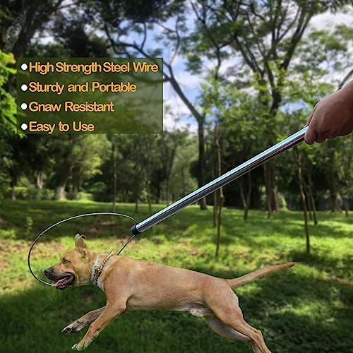 45'' Animal Catcher Pole Control Tool Heavy Duty Catch Pole for Bulldog Hog Goat and Wildlife,All Stainless Steel